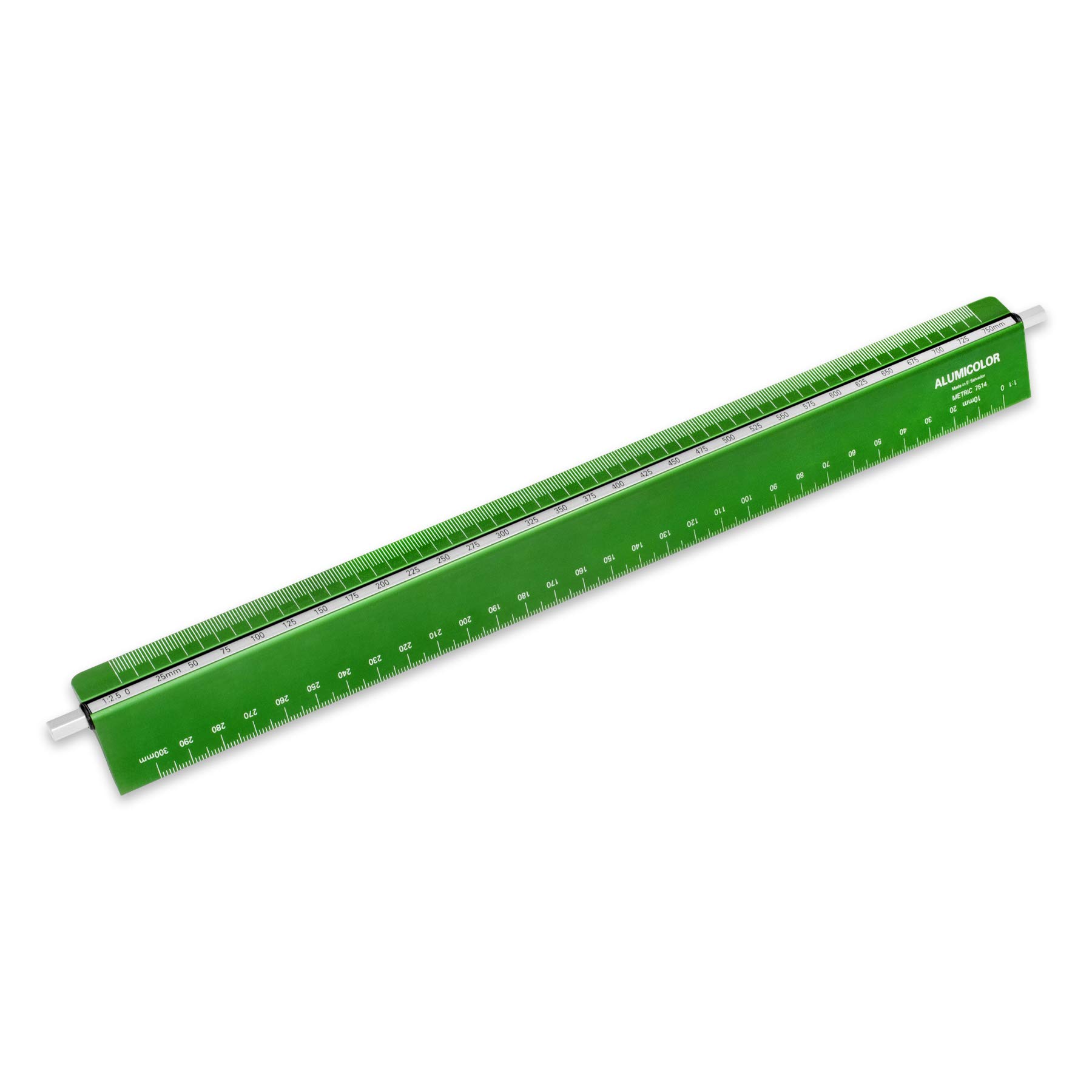 Alumicolor Select-a-Scale Metric Drafting Tool with Calibration Rod - 30CM Green Architectural Ruler for Engineers, Architects & Designers - Perfect for Technical Drawings, Blueprints & CAD Work