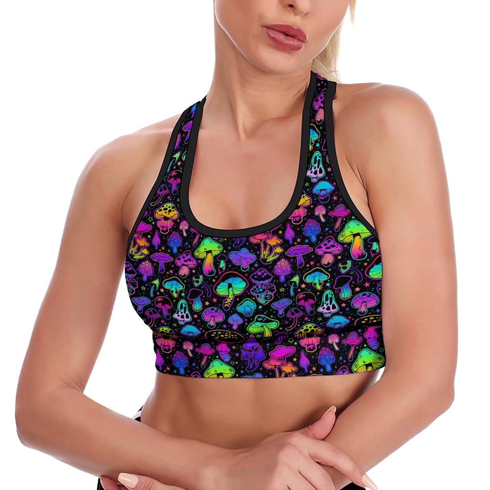 Women's Longline Padded Sports Bras - High Support Workout Tank Tops & Yoga Crop Tops for Running, Gym & Fitness Activities