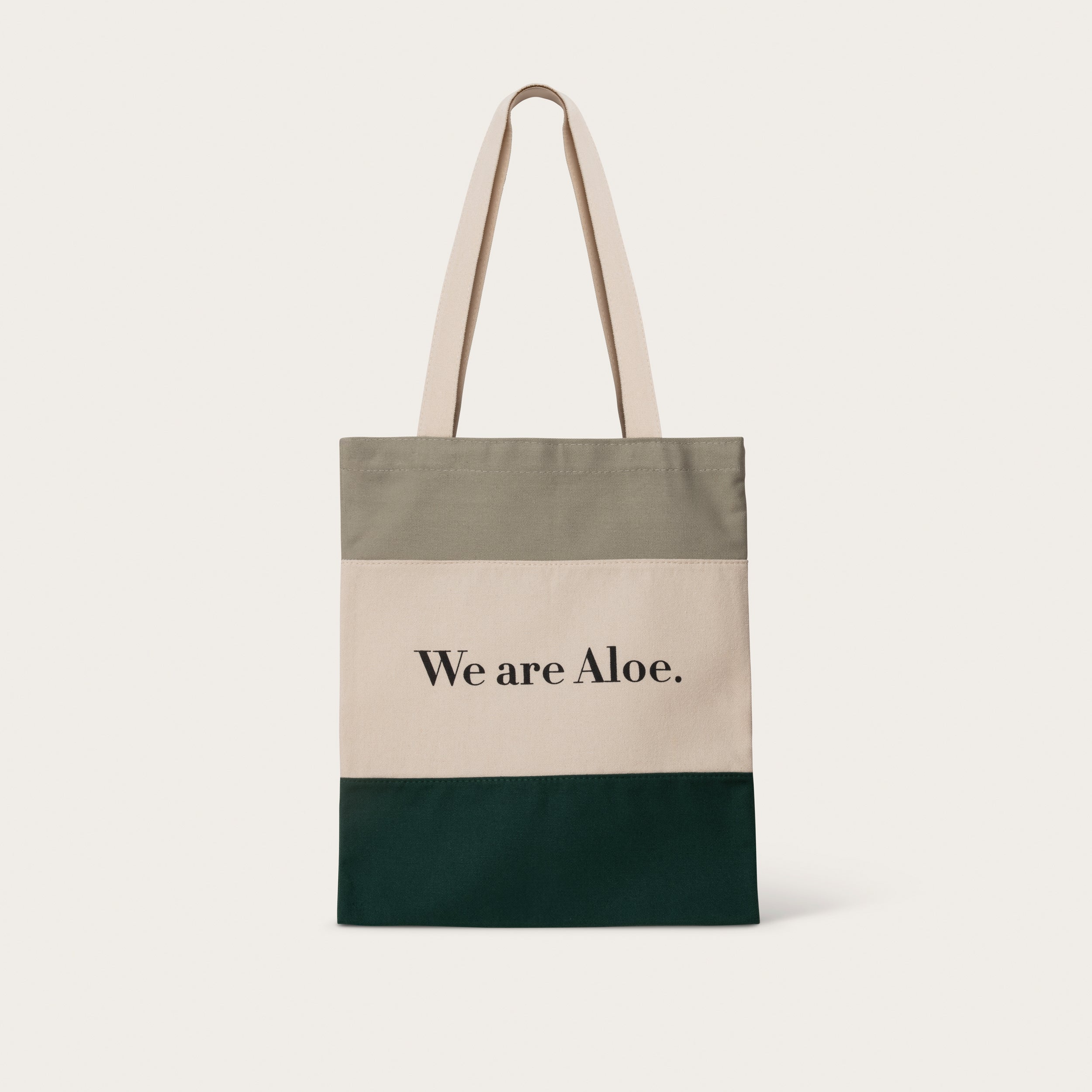 Tri-Color Aloe Vera Tote Bag - Eco-Friendly Reusable Shopping Bag for Groceries, Beach & Daily Use