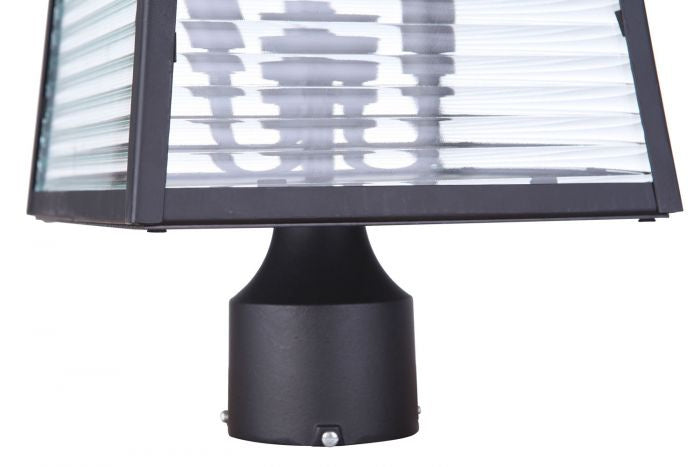 Armstrong 3-Light Outdoor Post Mount in Midnight Black - Durable Weatherproof Exterior Lighting for Patio, Garden, and Driveway