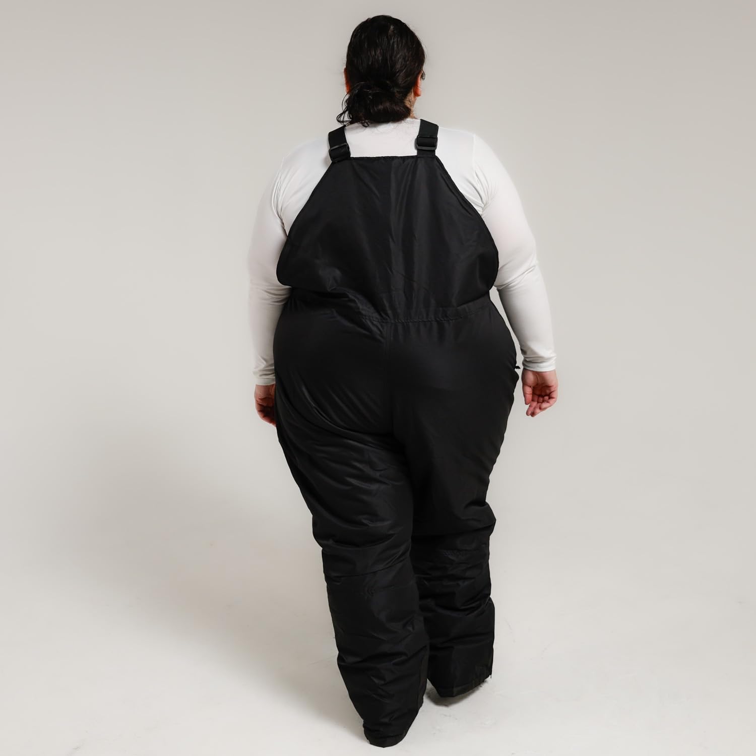 Women's Plus Size 1X-6X Waterproof Ski Snow Bib Pants with Higher Front - Warm Winter Snowboarding Outfit for Skiing & Outdoor Activities