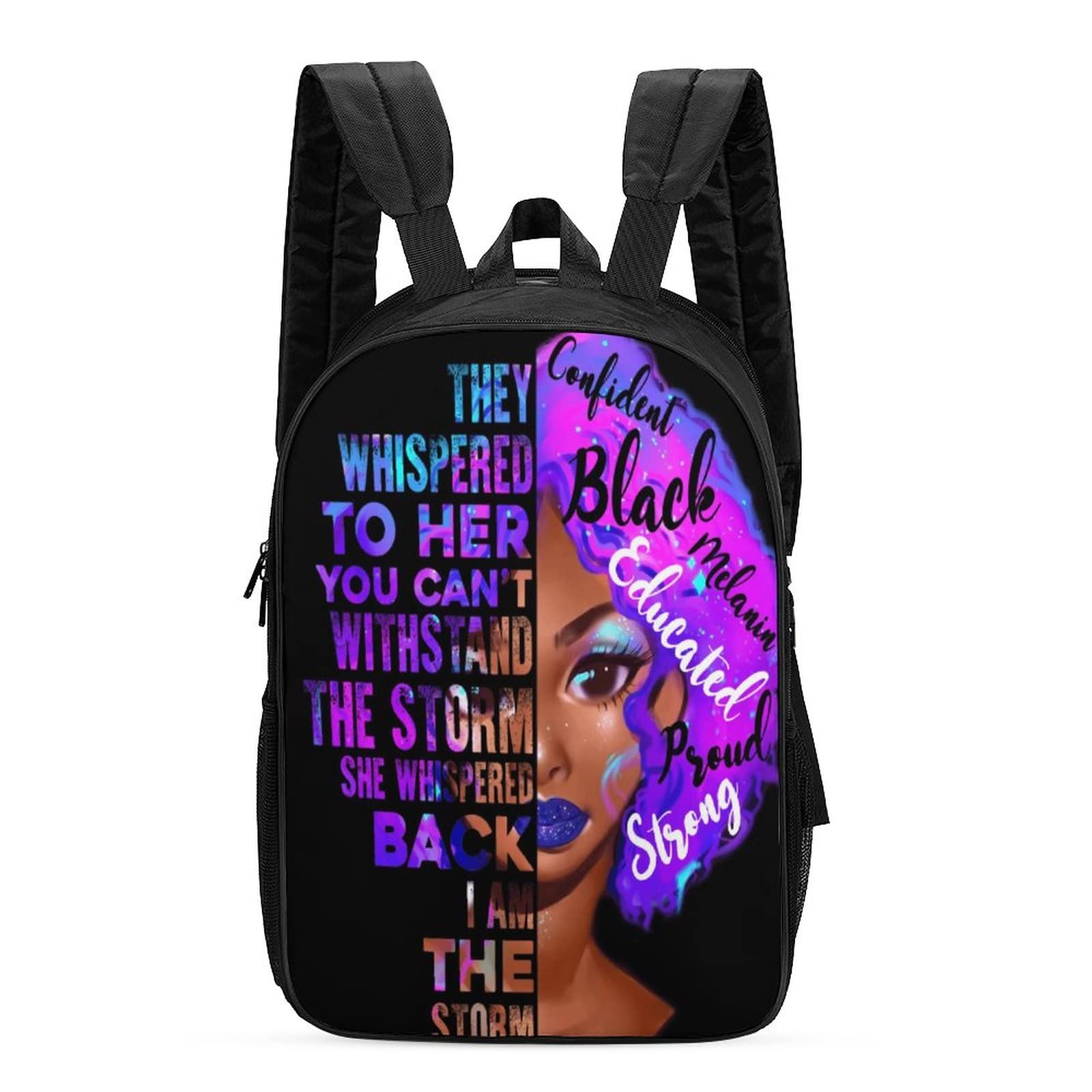 African American Girl's Stylish School Backpack - Lightweight Durable Book Bag for Teens & Middle School Students - Perfect for School, College, Travel & Daily Use