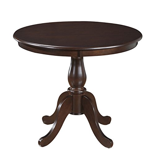 Fairview 36-inch Round Pedestal Dining Table in Espresso Finish - Carolina Chair & Table - Perfect for Small Spaces, Breakfast Nooks & Cozy Dining Rooms