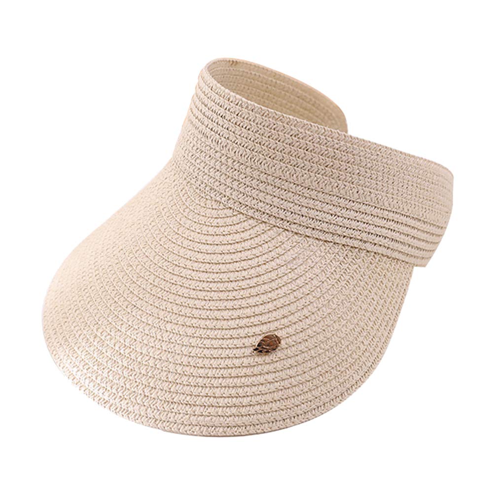 IMIKEYA Foldable Straw Sun Hat for Women - Wide Brim Beach Visor Cap, Summer Travel Bonnet with UPF Protection, Adjustable Chin Strap - Perfect for Golf, Beach, Outdoor Activities & Vacation Accessories