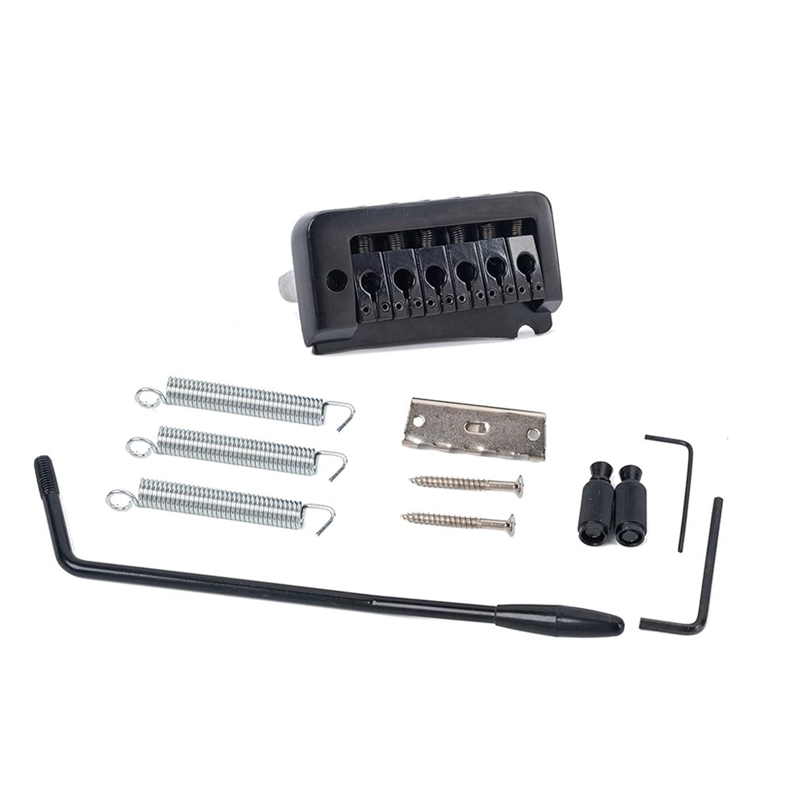Electric Guitar Tremolo Bridge - Single Locking System for 6 String Electric Guitars (Chrome) | Perfect for Rock, Metal & Blues Performances