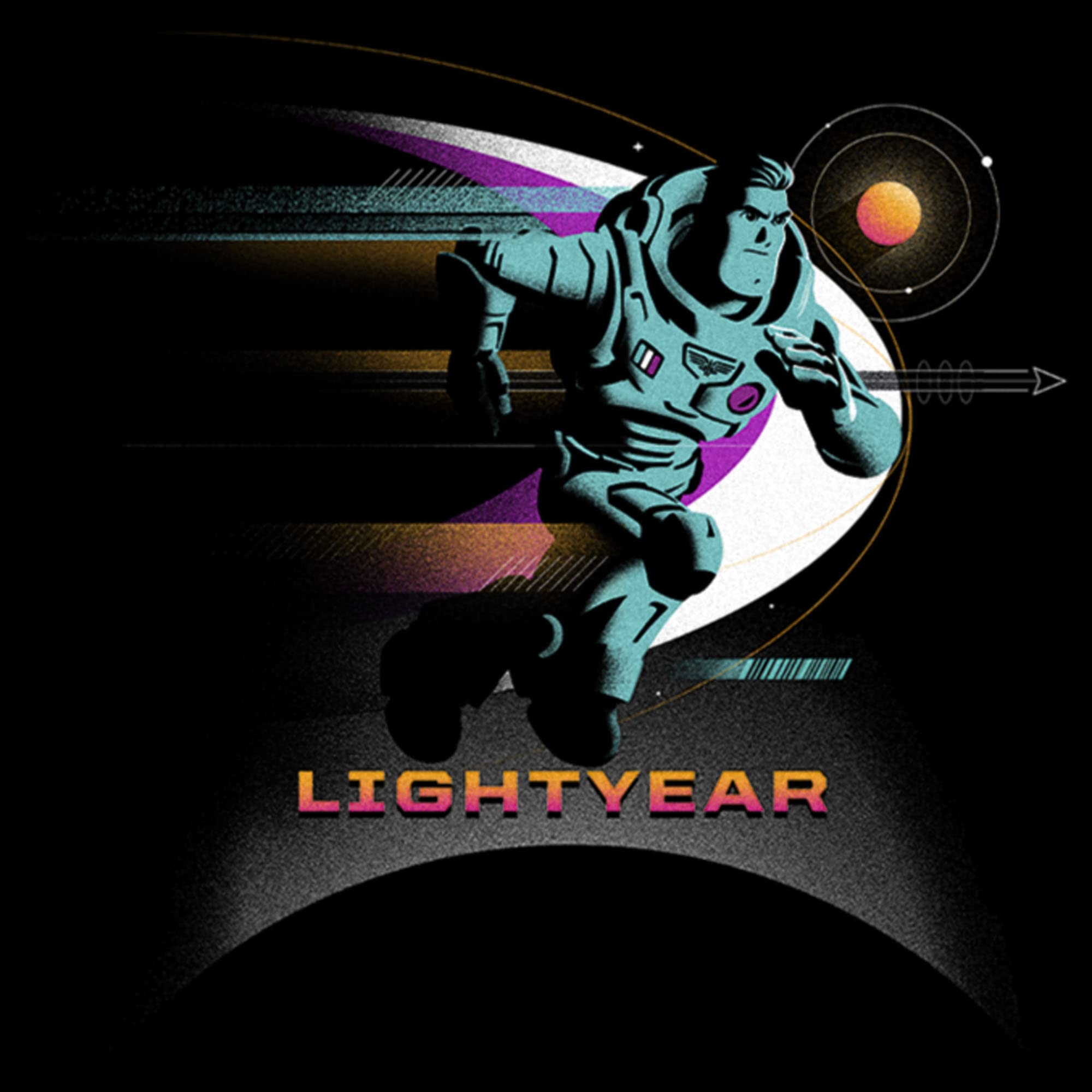 Men's Lightyear Buzz Running Planets Logo Long Sleeve T-Shirt - Comfortable Athletic Top for Jogging, Gym & Casual Wear