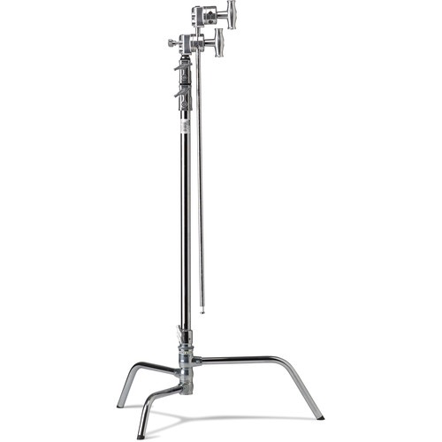 Kupo Master C Stand with Turtle Base - Heavy Duty Aluminum Light Stand for Photography & Video (Silver, 9.7ft) - Perfect for Studio, Outdoor Shoots & Film Production