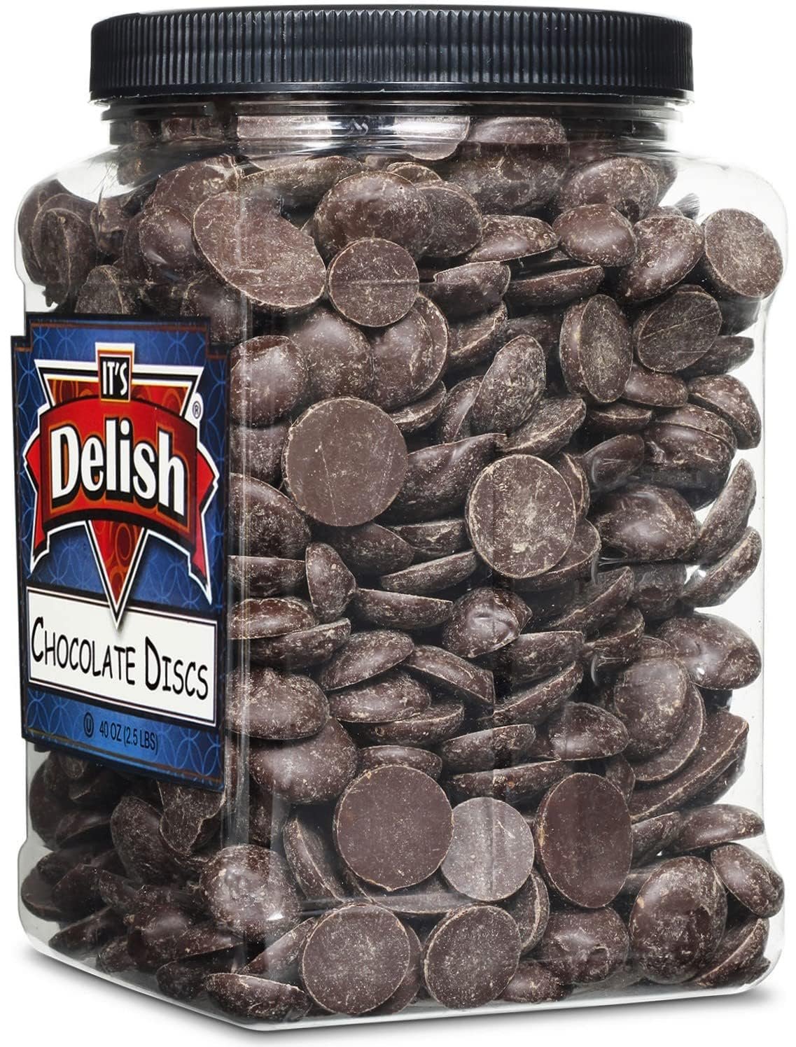 Premium Mint Crunch Chocolate Discs - 2.5 Lbs Bulk Candy for Parties, Baking & Gifts | Jumbo Resealable Container for Freshness