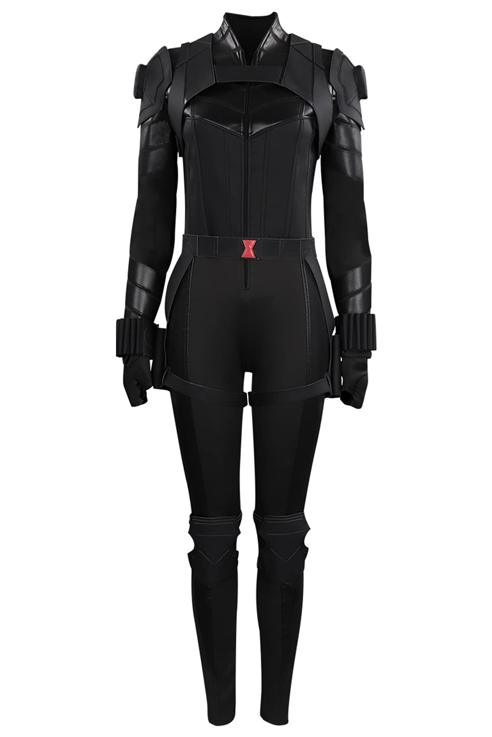 SUPERCOS Women's Luxury Black Natasha Leather Cosplay Outfit - Hero Agent Soldier Suit for Halloween, Comic Con & Cosplay Events | Widow Costume for Women | Faux Leather Cosplay Costume for Parties & Themed Events