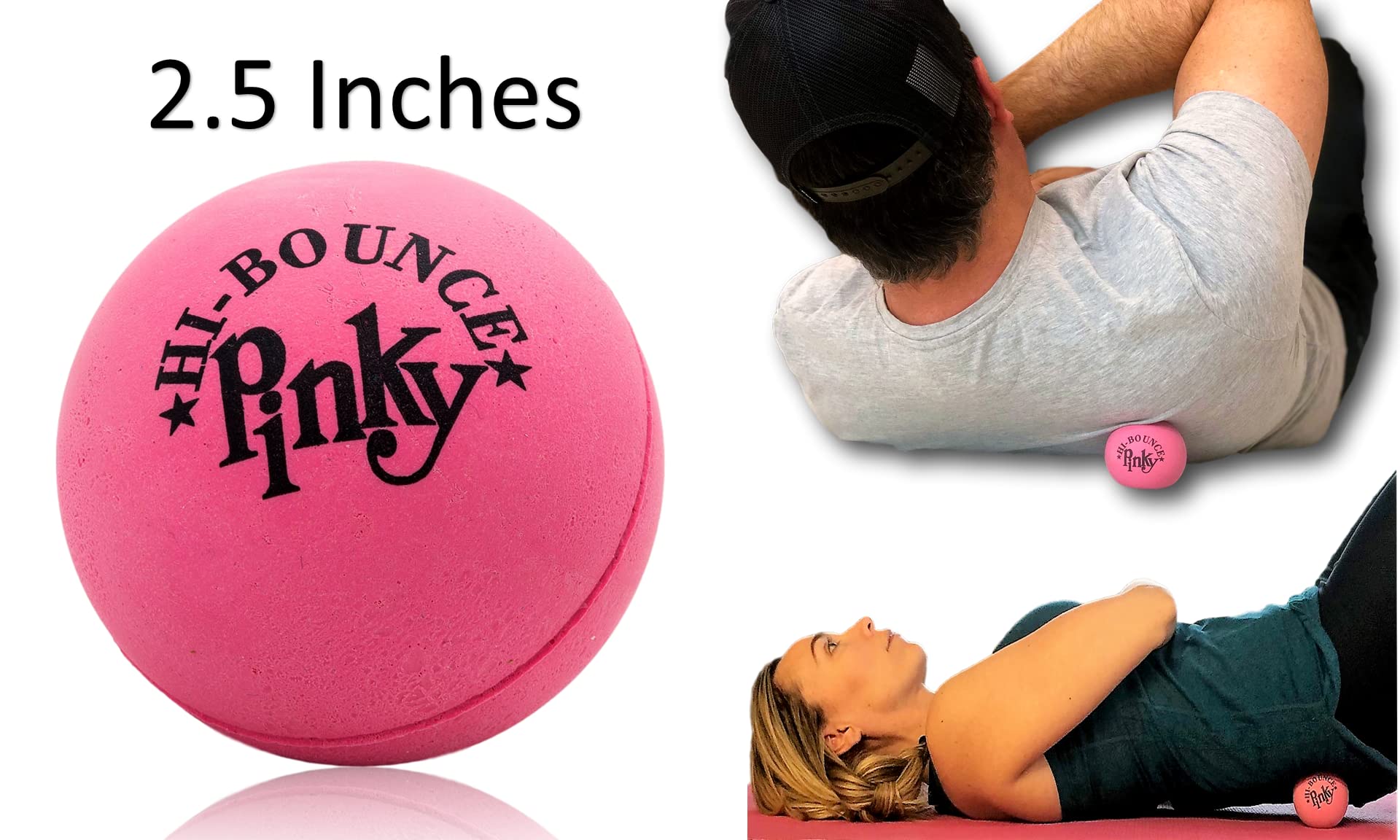 JA-RU Super Bounce Pinky Ball (4 Pack) - High Bouncing Rubber Balls for Kids Outdoor Games, Indoor Play, Stress Relief & Massage Therapy - Perfect for Birthday Party Favors, Carnival Prizes & School Events - Fun for All Ages!