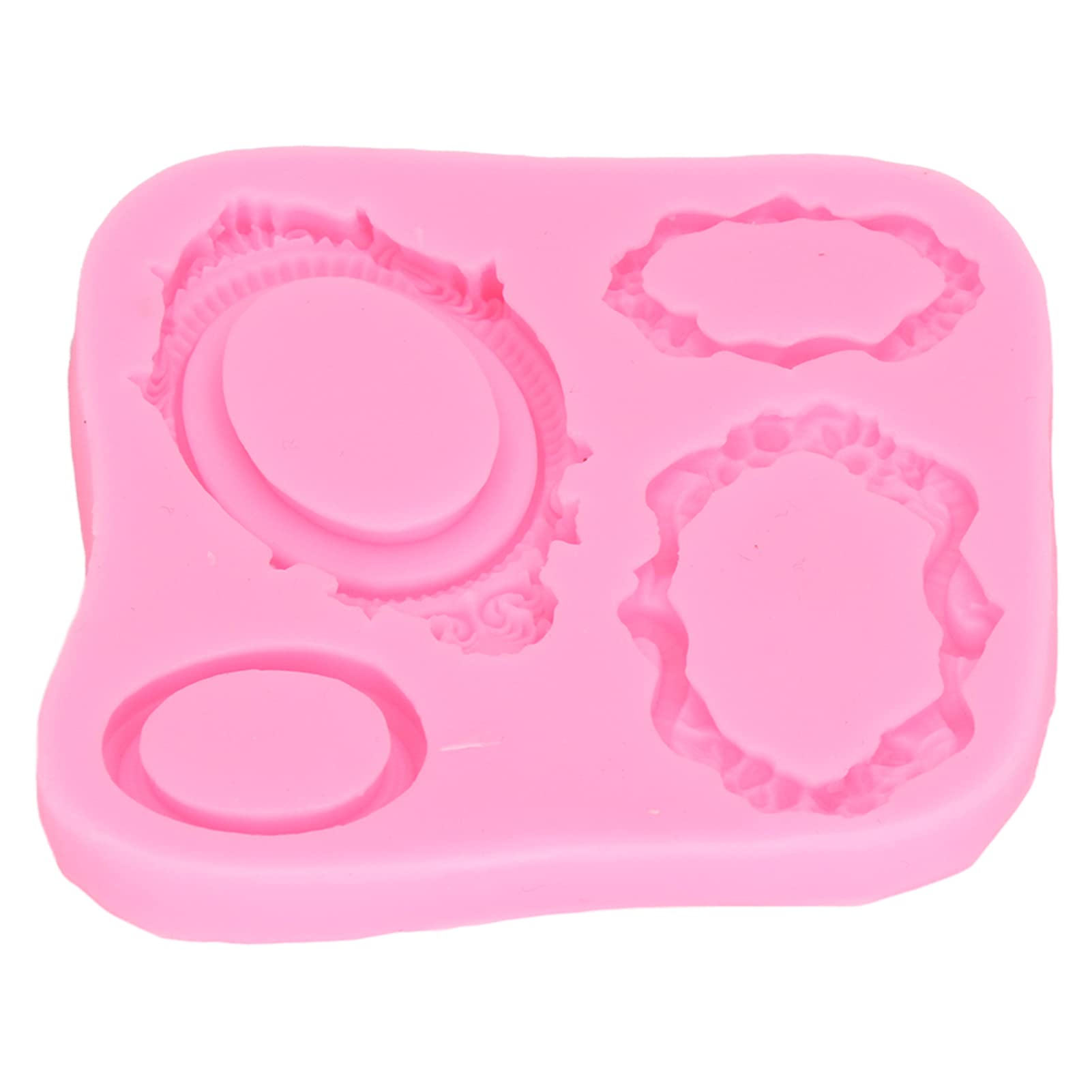 4 Types Mirror Frame Silicone Molds for Baking - Durable Photo Frame Molds for DIY Cake Decorating, Cupcakes, Cookies & Desserts - Perfect for Home Baking, Parties & Gift Making