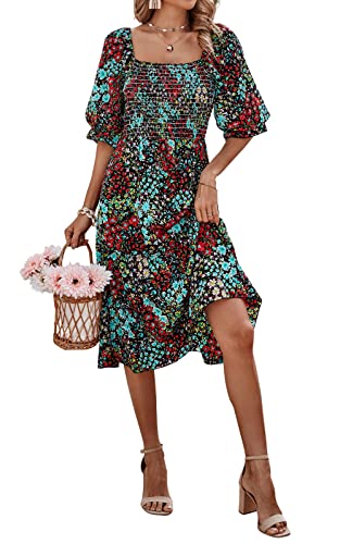 Floral Black Multicolored