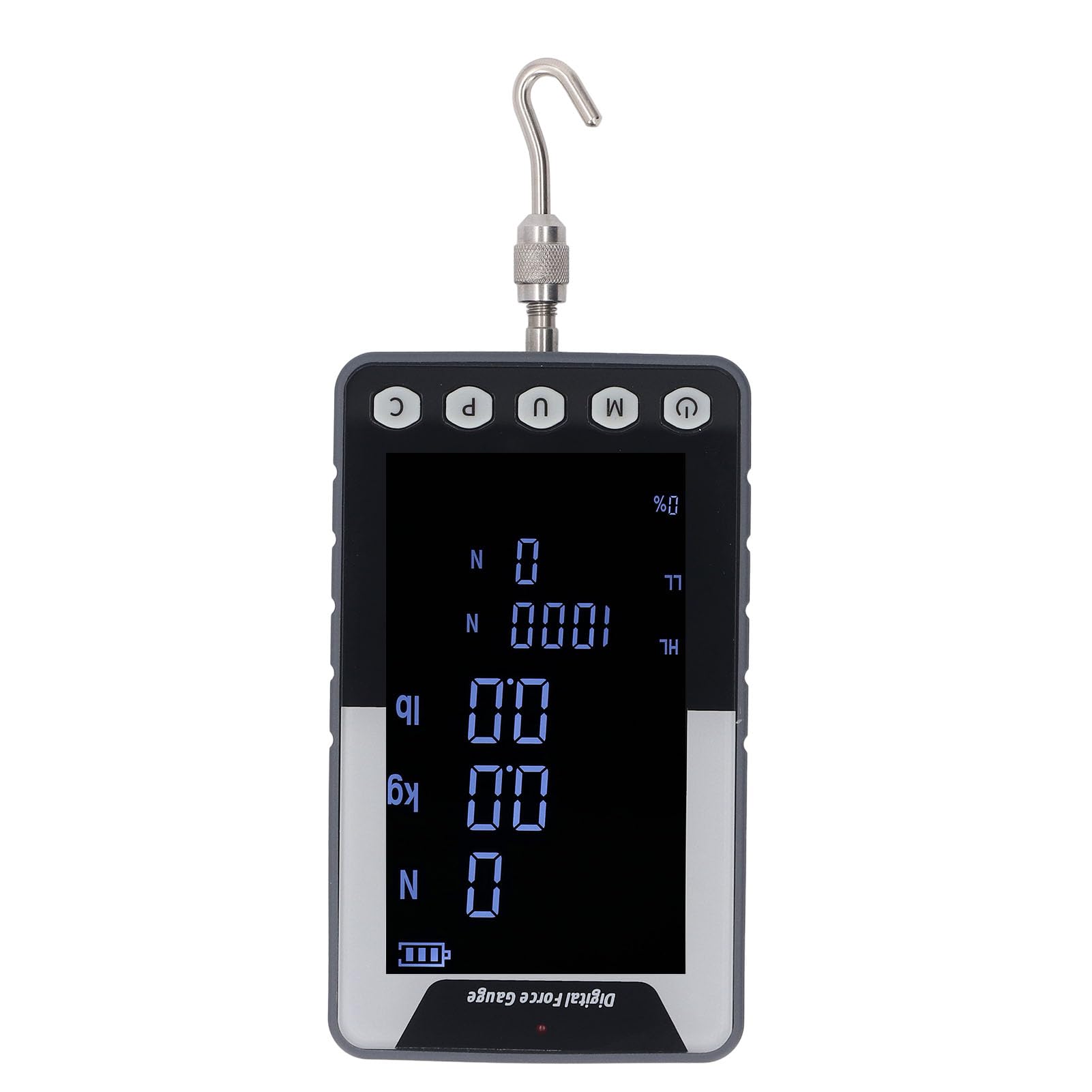 50N Digital Force Gauge with LCD Display - Push Pull Tester for Measuring Force in N, Kg & Lb - Electronic Tensile Strength Tester with US Plug - Perfect for Lab Testing, Quality Control & Material Strength Analysis