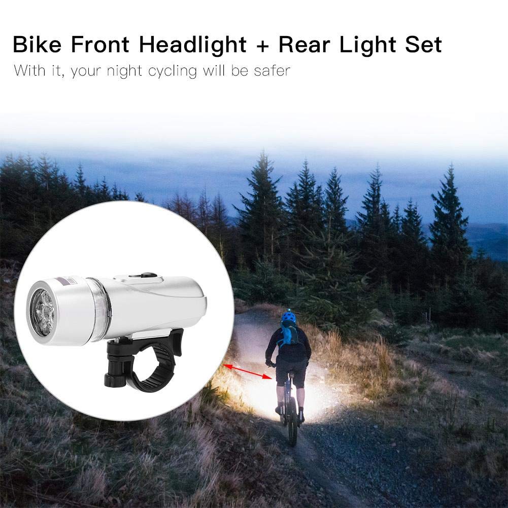Super Bright LED Bike Light Set - Quick Release Waterproof Headlight & Taillight for Road & Mountain Bicycles - Perfect for Night Cycling, Commuting, and Trail Riding Safety