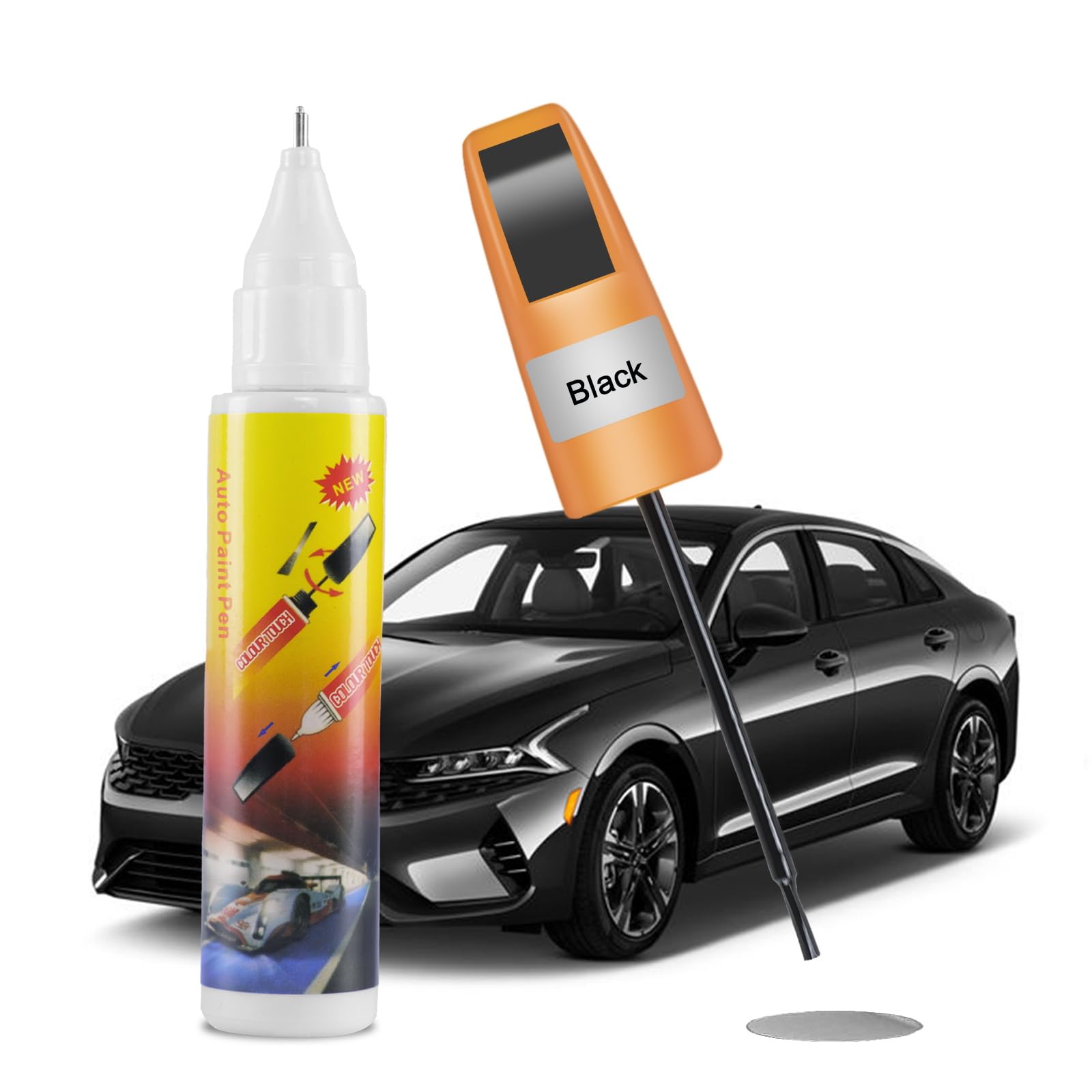 Car Touch Up Paint Pen - Black | Easy Scratch Repair for Cars | DIY Auto Fix