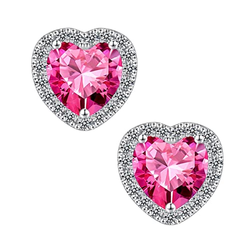 Silver-10-Oct-Created Pink Sapphire