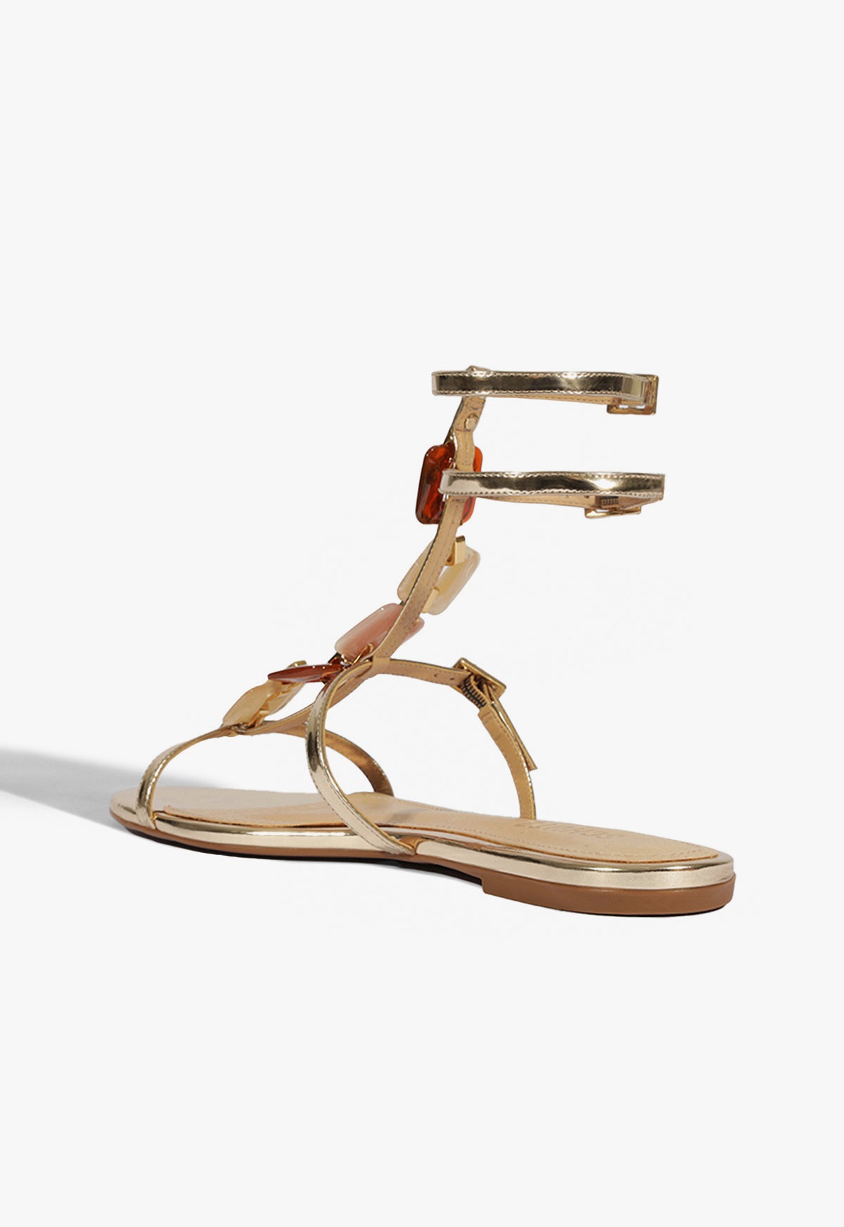 Cassandra Gold Leather Flat Sandal - Women's Comfortable Casual Sandals for Summer | Perfect for Beach, Vacation & Everyday Wear