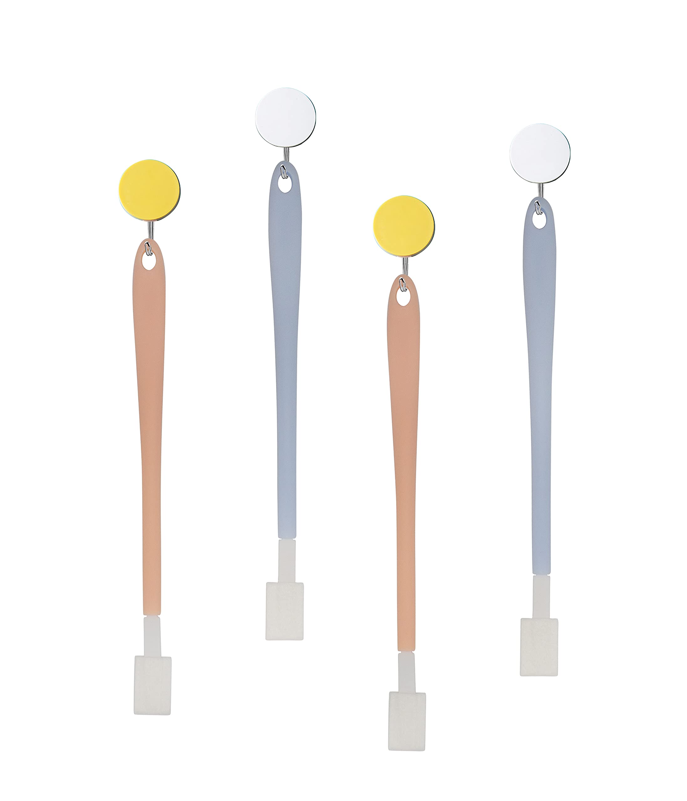 Disposable Toilet Brush Set with 2 Handles & 50 Refill Heads - Groove Cleaning Brush for Bathroom, Toilet Swab & Scrubber - Perfect for Deep Cleaning Toilet Bowls, Tiles & Hard-to-Reach Areas
