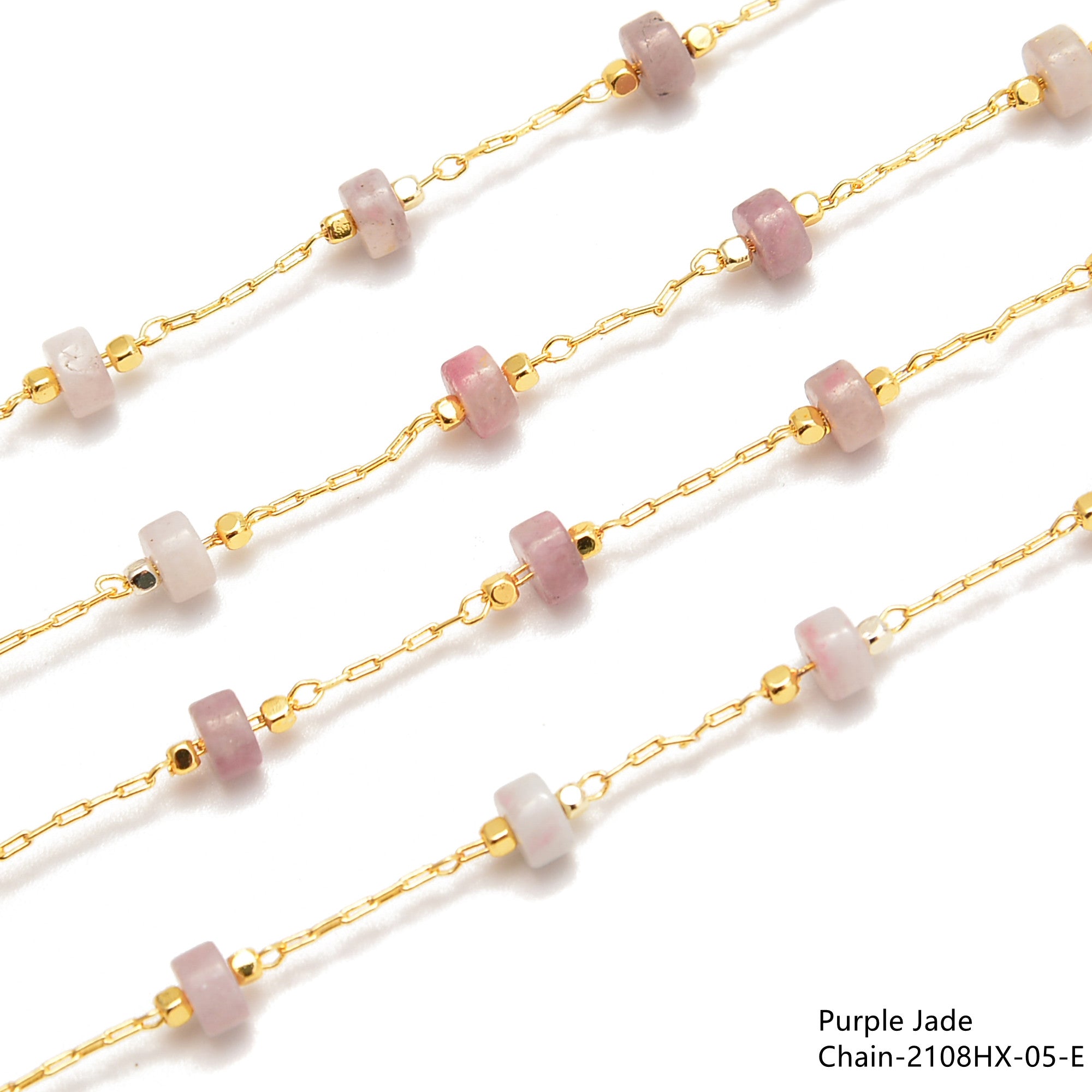 2x4mm Heishi Disc Beads - Multi Gemstone Beaded Chain (1 Meter Per Bag) for Jewelry Making, DIY Bracelets & Necklaces