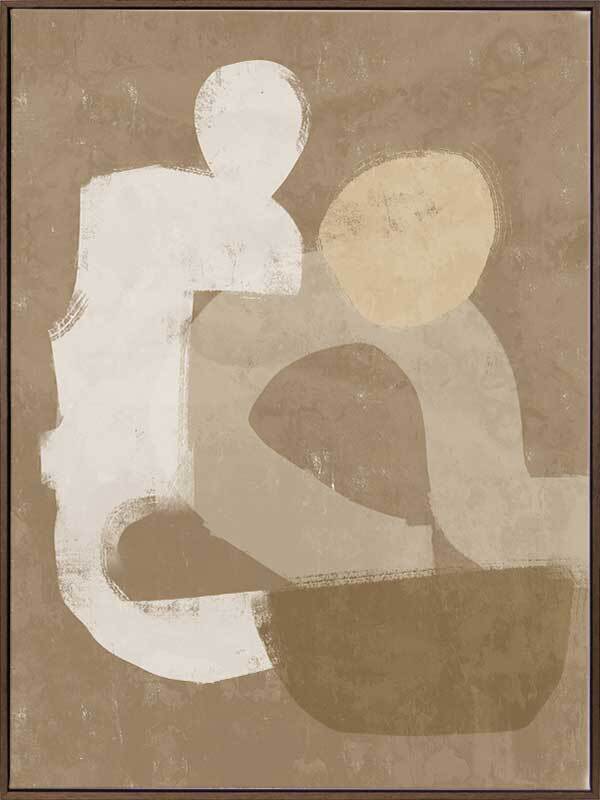 At Ease Brown Canvas Art Print - Modern Wall Decor for Living Room, Bedroom & Office - Ready to Hang Home Decor