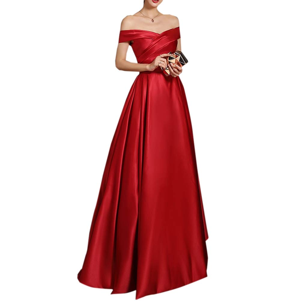 Elegant Long Formal Evening Dress for Women - Off Shoulder Wedding & Prom Gown | Perfect for Weddings, Galas, and Special Occasions