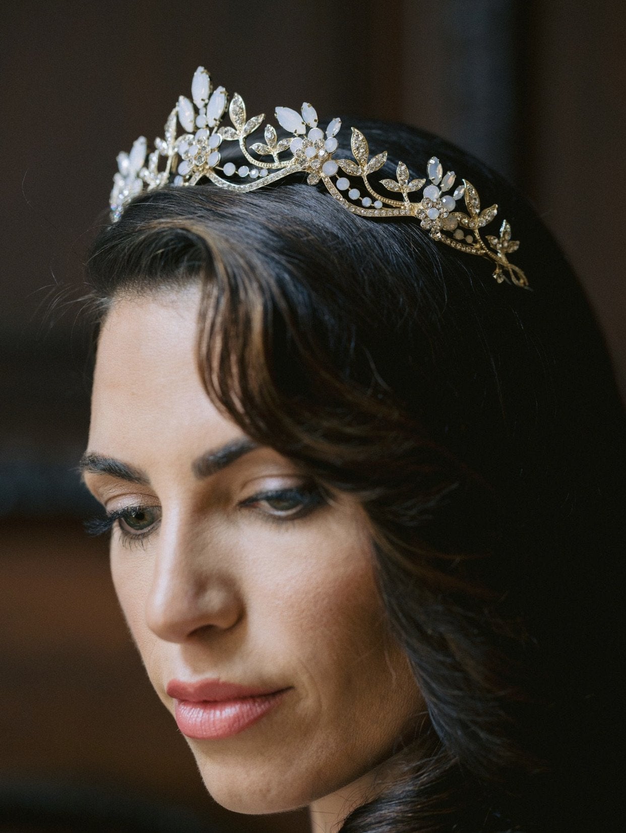 MAELYNN Silver Bridal Tiara - Elegant Rhinestone Wedding Crown for Bride, Princess, Prom, Pageant & Special Occasions