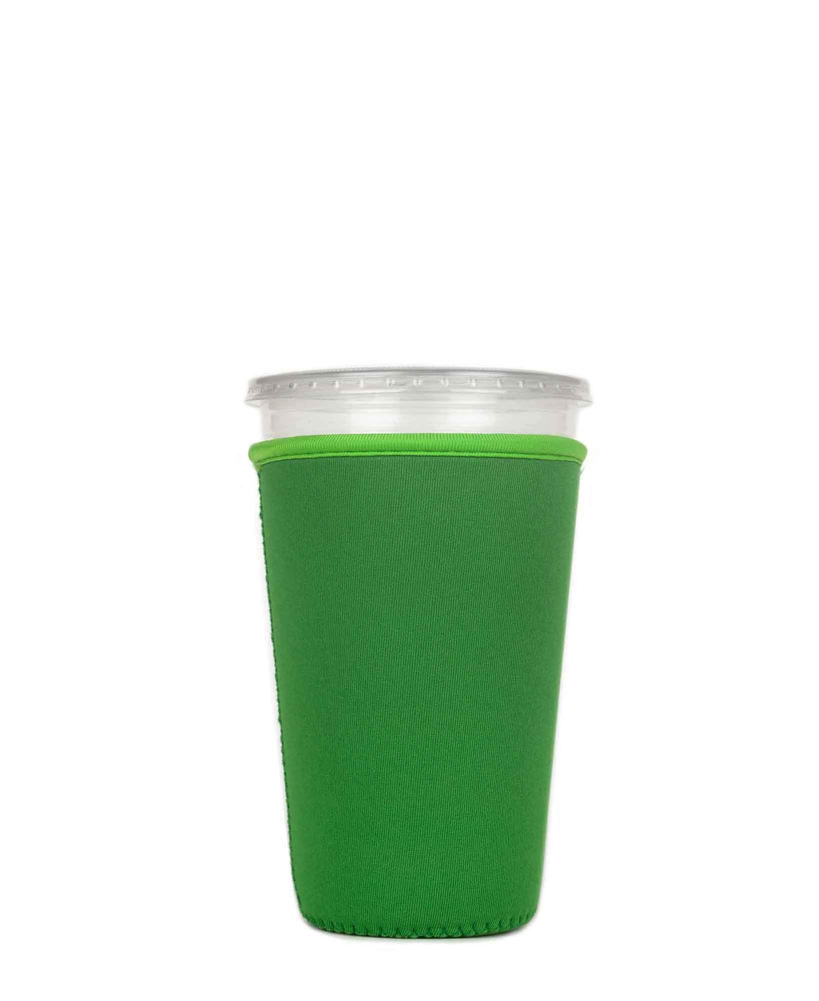 Eco-Friendly Reusable Neoprene Coffee Cup Sleeve - Insulated Protector for Iced Drinks & Hot Beverages (Medium Size, Green) - Perfect for Coffee Shops, Office Use & Travel Mugs