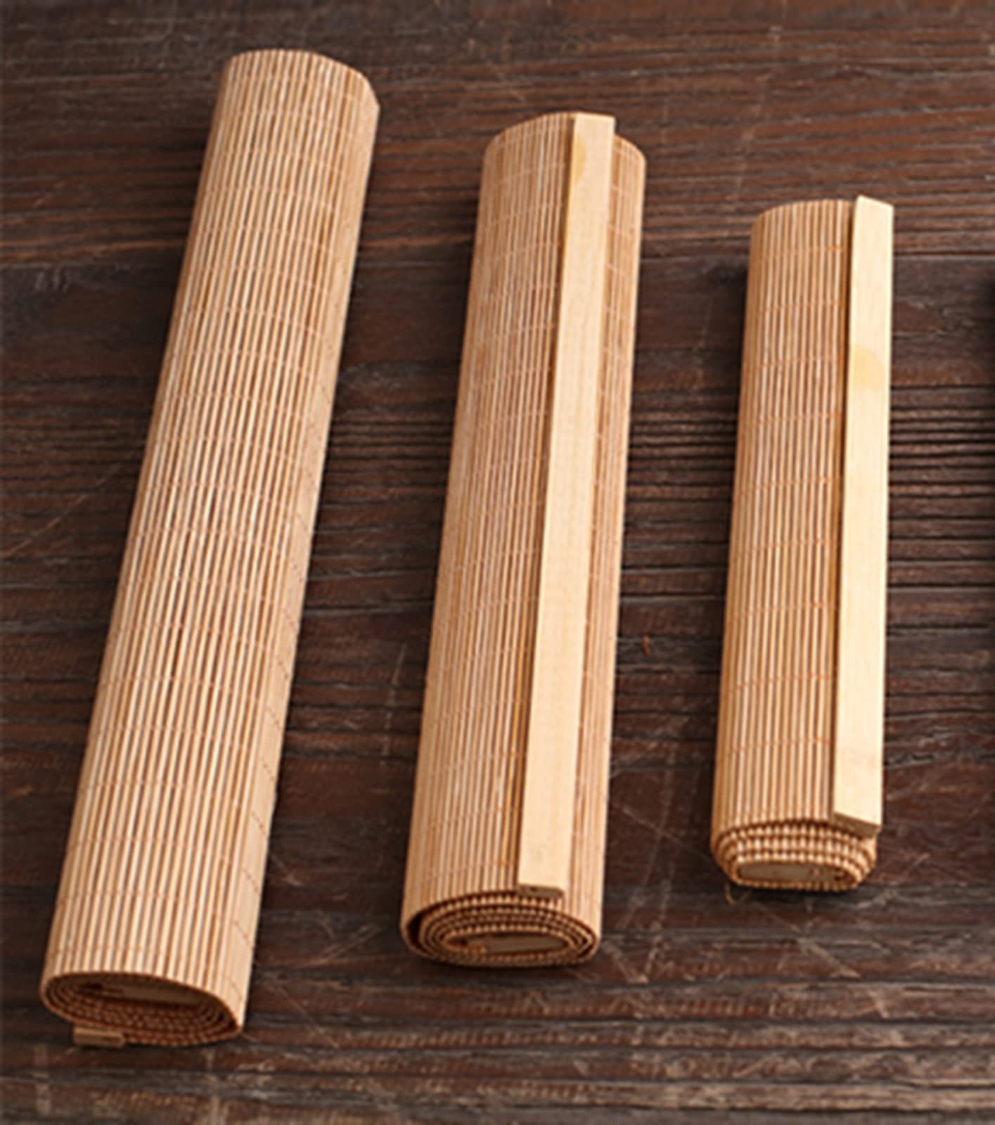 Japanese-Style Bamboo Table Runner - Anti-Slip Washable Tablecloth for Kitchen, Dining Table & Coffee Table - 30cm x 120cm (12