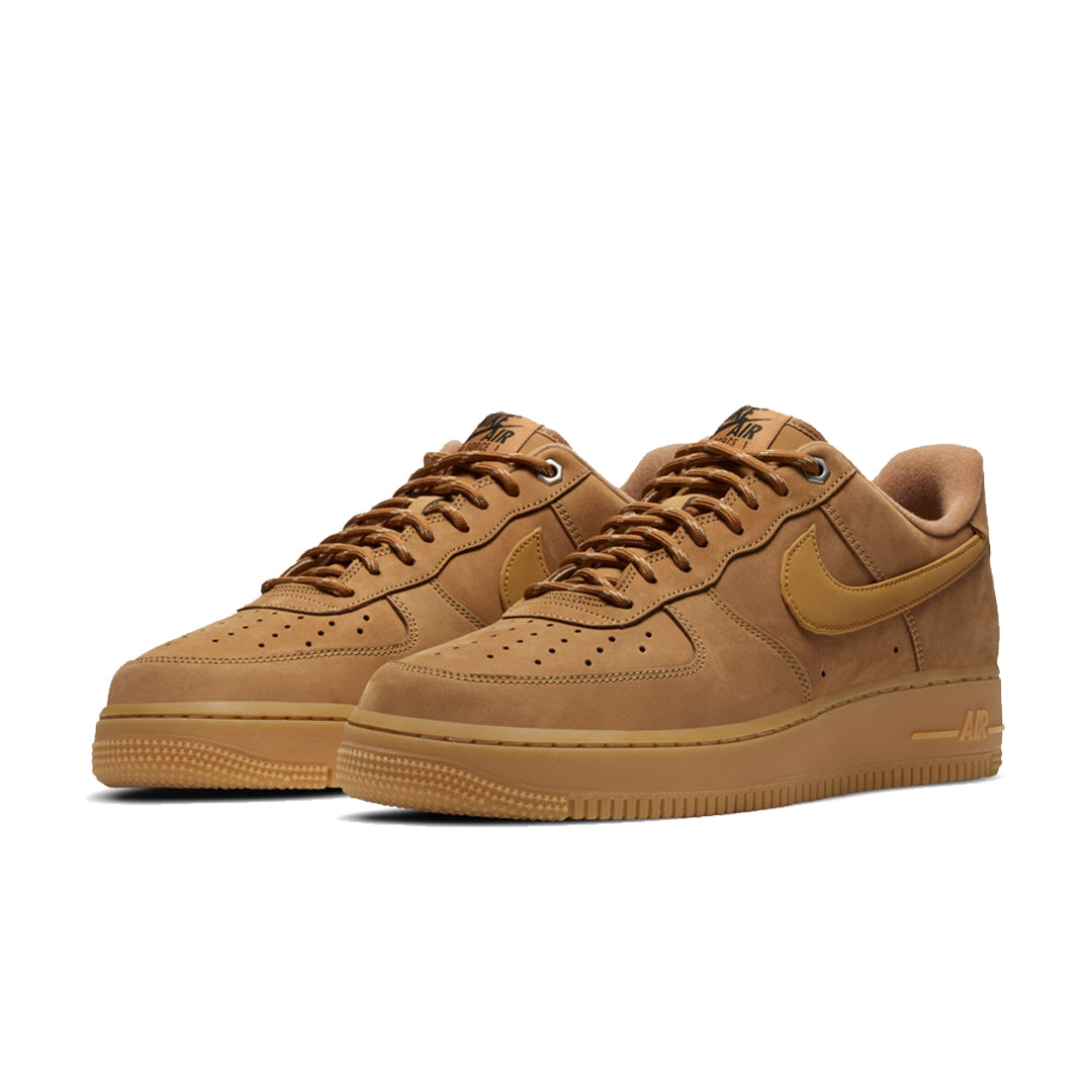 Nike Air Force 1 '07 WB Sneakers - Flax/Wheat Gum Sole - Classic White Basketball Shoes for Men & Women | Perfect for Casual Wear, Street Style & Everyday Comfort
