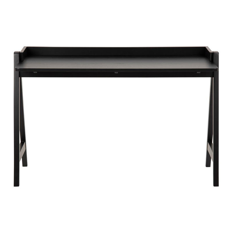 RISTO Study Desk/Console 126.5cm Black - Modern Writing Desk for Home Office, Study Room & Small Spaces - Sturdy Computer Table with Spacious Work Surface