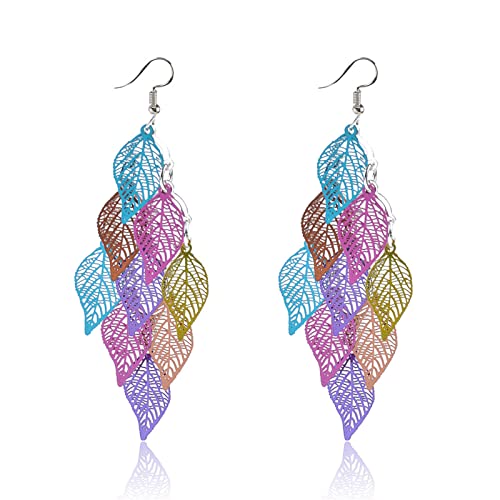 Colorful Filigree Leaf