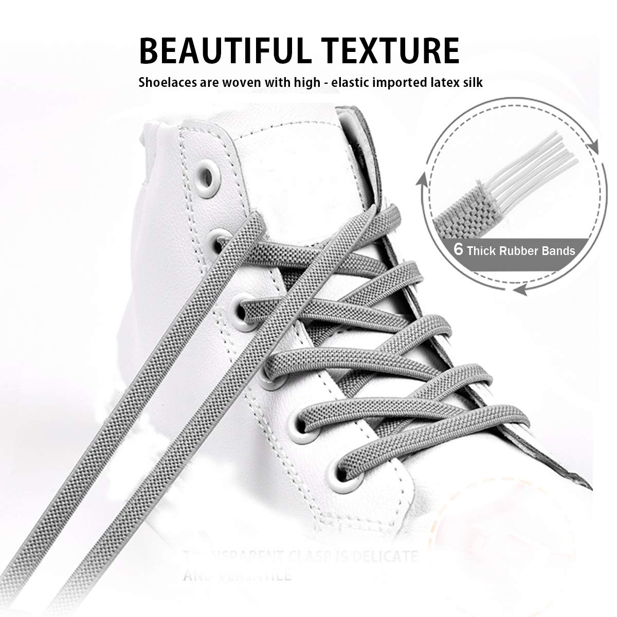 No Tie Shoelaces for Adults & Kids - Elastic Shoe Laces That Stay Tied - Perfect for Running, Walking, and Everyday Comfort