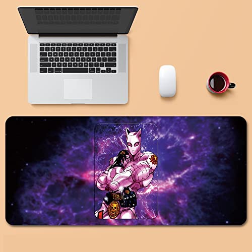 Lyutong JoJo's Bizarre Adventure Jotaro Kujo Non-Slip Rubber Base Mouse Pad - Professional Gaming & Office Desk Mat for PC Laptop - Perfect Gift for Anime Fans - Ideal for Gaming, Work & Study