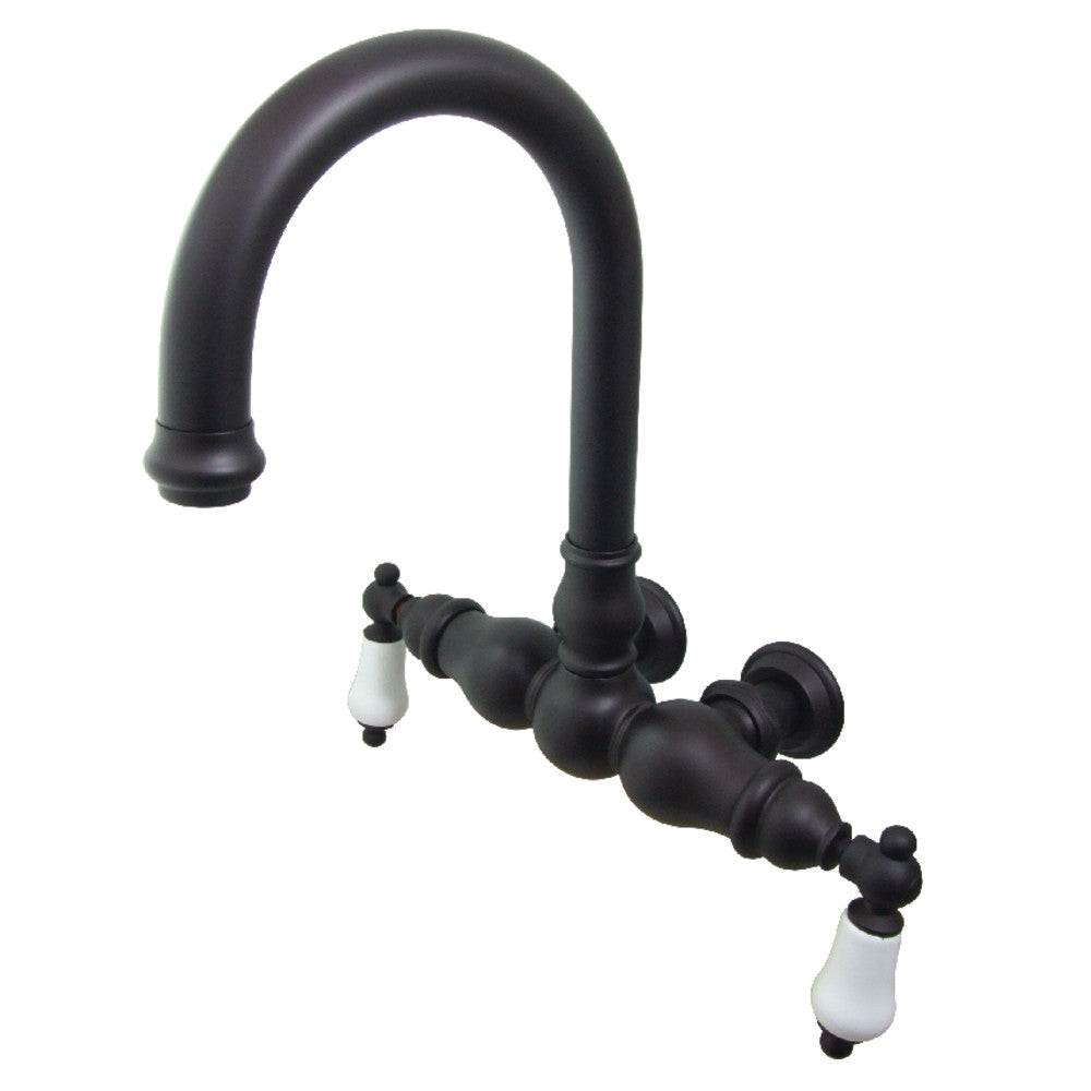 Kingston Brass CC3005T5 Vintage 3-3/8 Inch Wall Mount Tub Faucet - Classic Bathroom Fixture for Clawfoot & Freestanding Tubs (Oil-Rubbed Bronze Finish)
