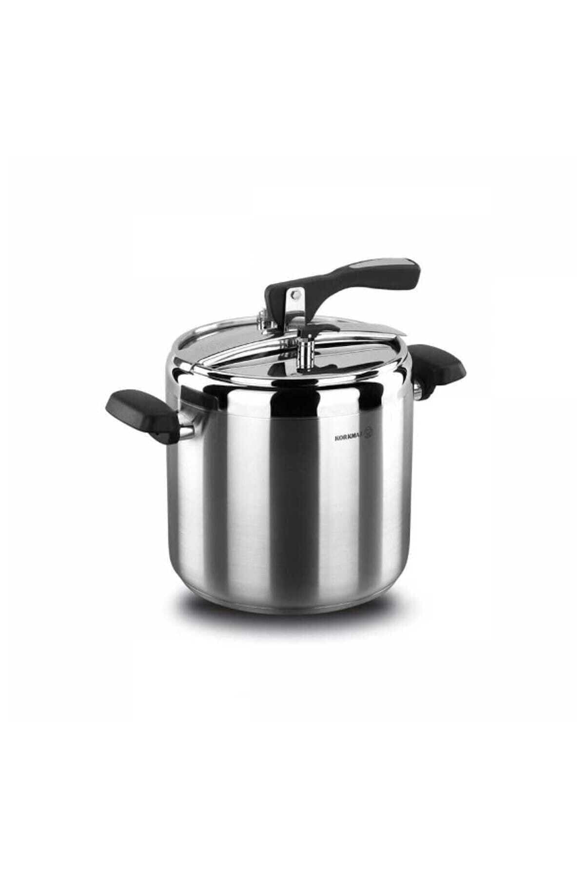 Korkmaz Turbo 9.5 Quart Stainless Steel Pressure Cooker - Induction Compatible Stovetop Cooker for Slow Cooking, Rice, Steaming, Sautéing & Yogurt Making | Perfect for Family Dinners, Meal Prep & Healthy Cooking