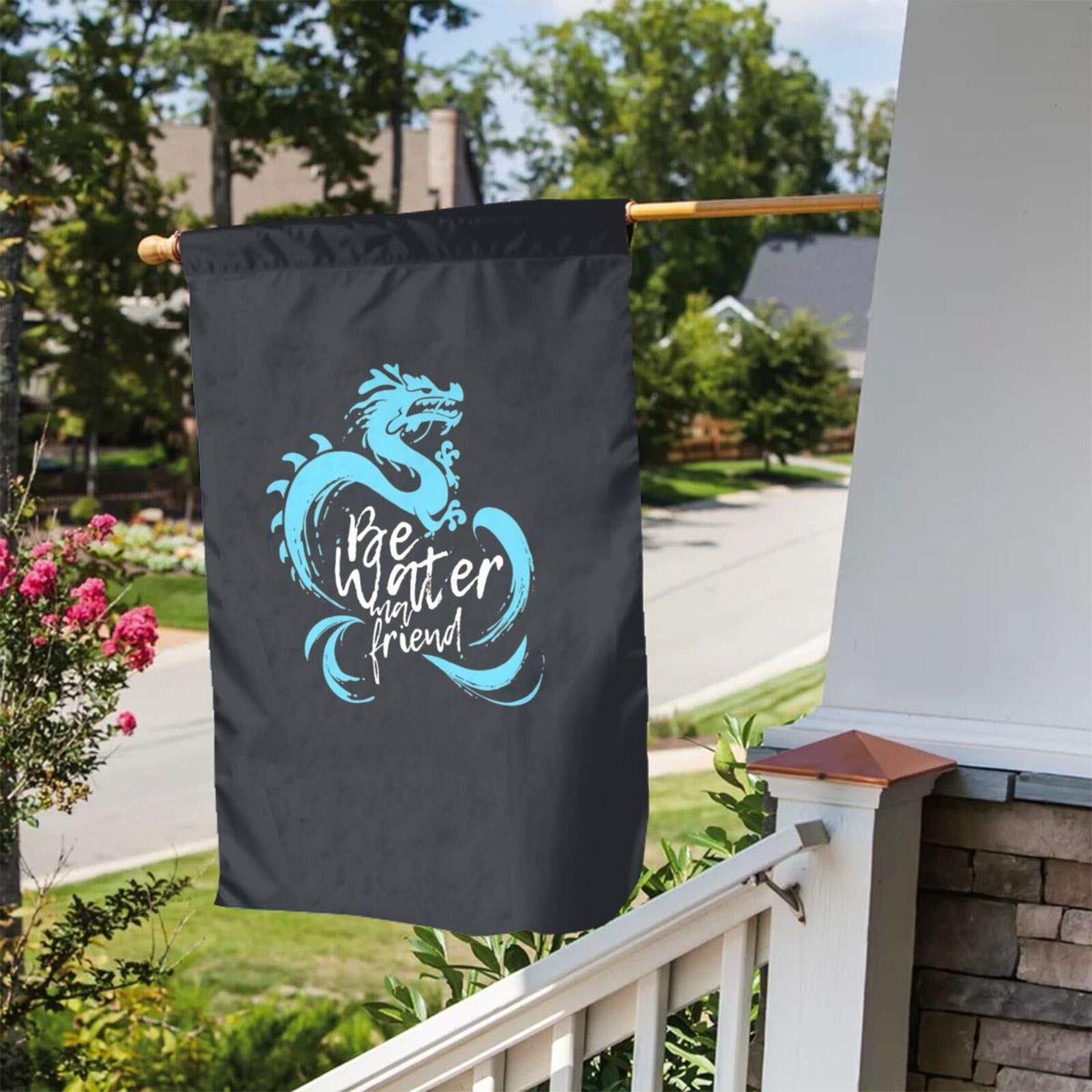 Bruce Lee 'Be Water My Friend' Double Sided Garden Flag - Vertical Outdoor Yard Decor for House, Patio & Lawn - Perfect for Martial Arts Fans & Asian Inspired Gardens