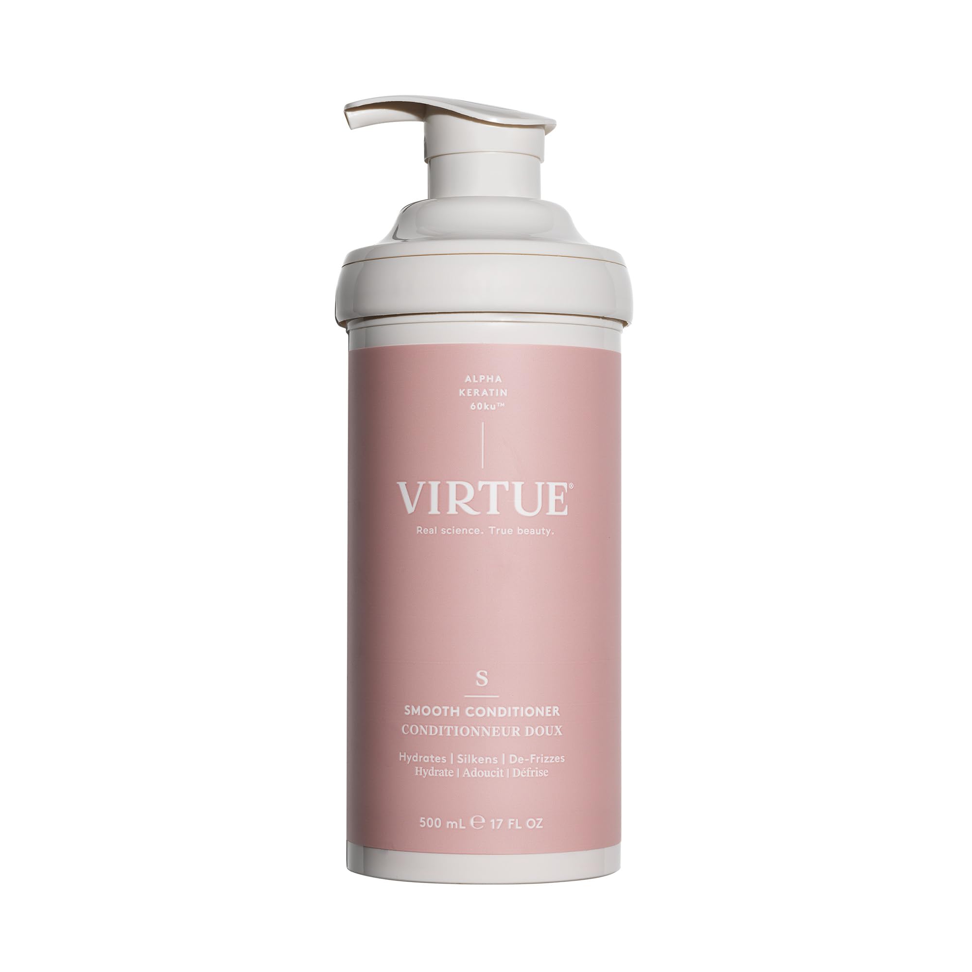 Virtue Smooth Conditioner for Frizz Control - Sulfate Free & Color Safe Hair Treatment for Curly, Wavy & Straight Hair - Hydrating & Nourishing for All Hair Types - Perfect for Daily Use & Salon-Quality Results at Home