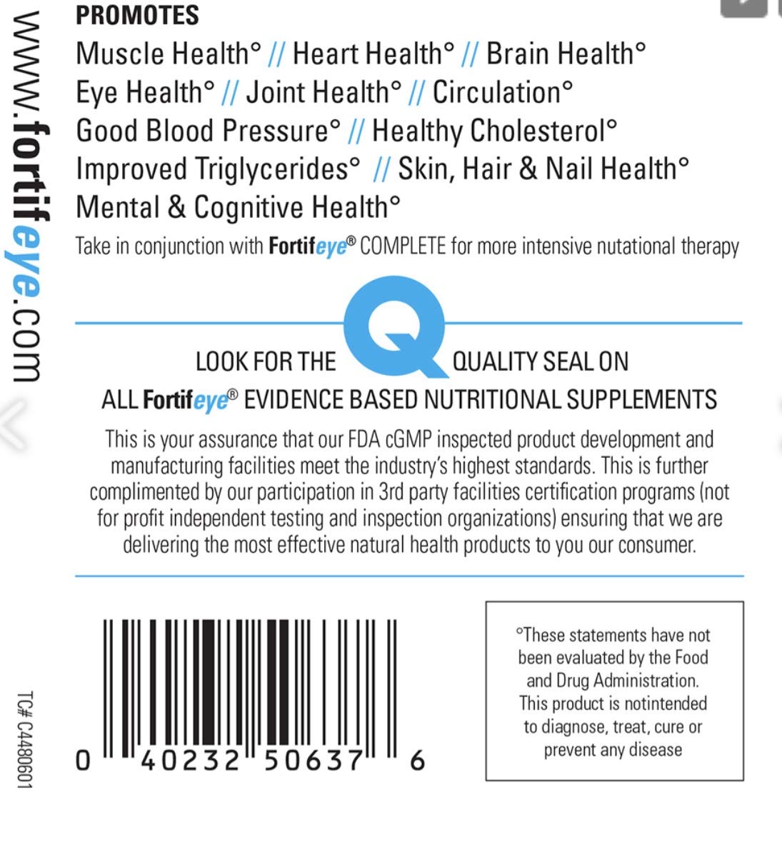 Fortifeye Super Omega-3 Sport Fish Oil Softgels - Lemon Flavor, Natural Triglyceride Form (rTG) - 1200mg EPA & 900mg DHA per Serving - 180 Softgels (90 Day Supply) for Athletes, Fitness Enthusiasts & Active Lifestyle Support