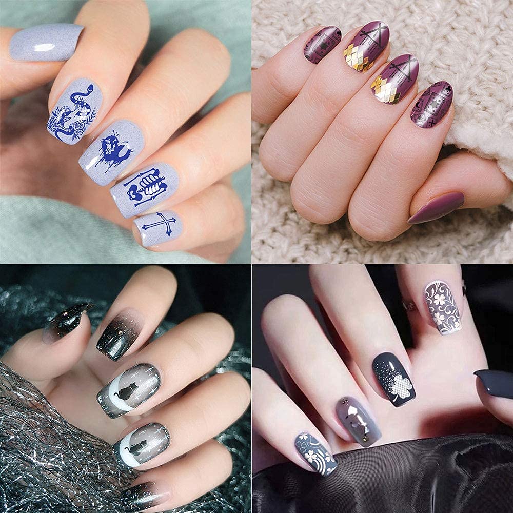 Clear Silicone Nail Art Stamper with Scraper - Transparent French Manicure Stamping Jelly for Precise DIY Nail Designs | Perfect for Home Salon, Professional Nail Art, and French Tip Manicures