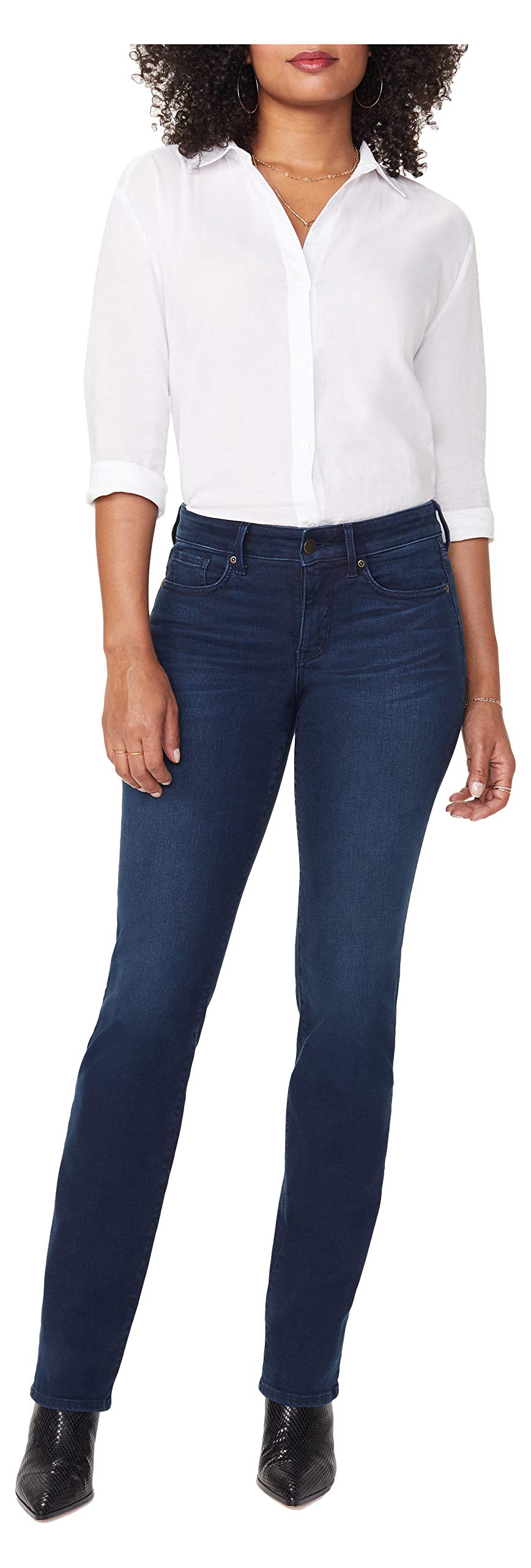 NYDJ Women's Marilyn Straight Leg Jeans - Comfortable Stretch Denim Pants for Work, Casual & Everyday Wear