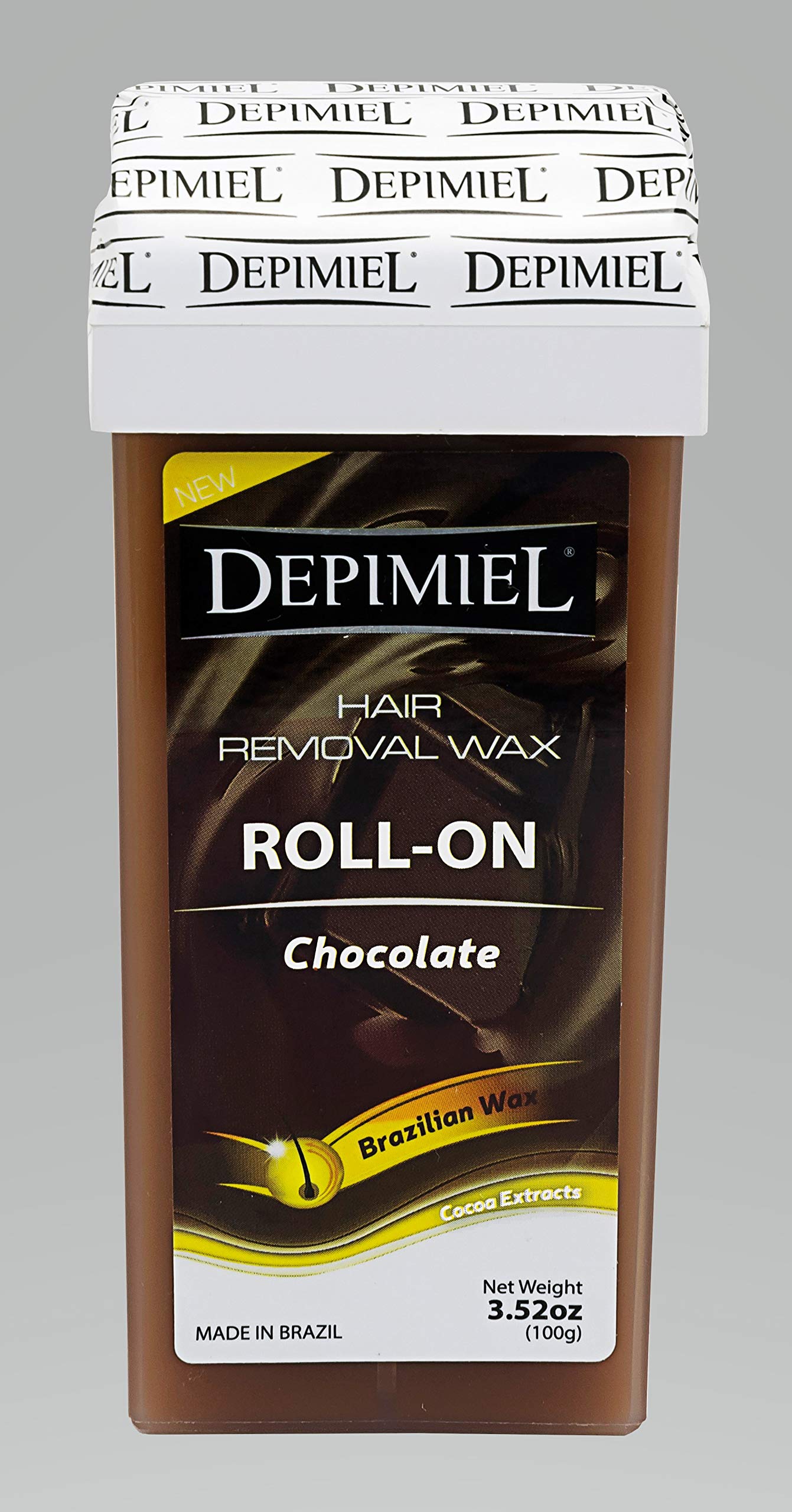 Organic Chocolate Wax Roll-On with Cacao Extract - Painless Hair Removal for Legs, Arms & Body - 3.52oz (2 Pack) - At-Home Waxing Kit for Smooth Skin | Perfect for DIY Salon Treatments & Pre-Vacation Prep