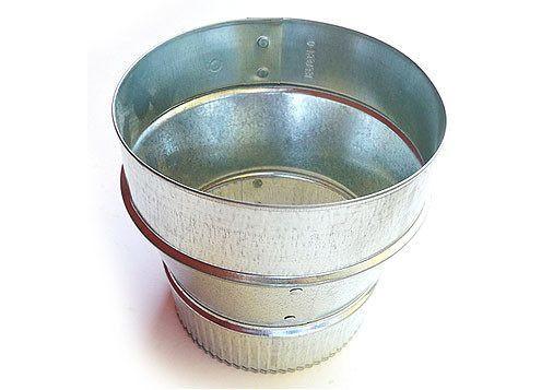 Stove Pipe Reducer - 6 Inch to 5 Inch Adapter for Wood Stove, Fireplace & Chimney - Heavy Duty Galvanized Steel for Secure Venting - Perfect for Home Heating & Outdoor Camping