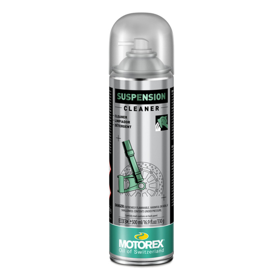 Motorex Suspension Cleaner - Bike & Motorcycle Fork & Shock Absorber Cleaner Spray - Removes Dirt, Grease & Grime - Ideal for Mountain Bikes, Dirt Bikes & Motorcycles - Perfect for Off-Road & Trail Riding Maintenance