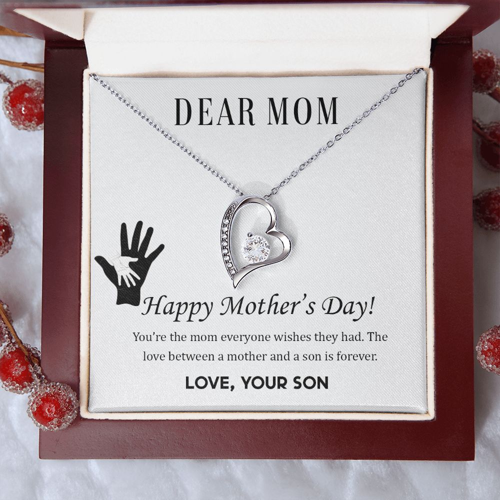 Elegant Heart Necklace Jewelry - Perfect Mother's Day Gift from Son | Gift for Mom, Wife, Grandma | Ideal for Birthday, Anniversary & Special Occasions