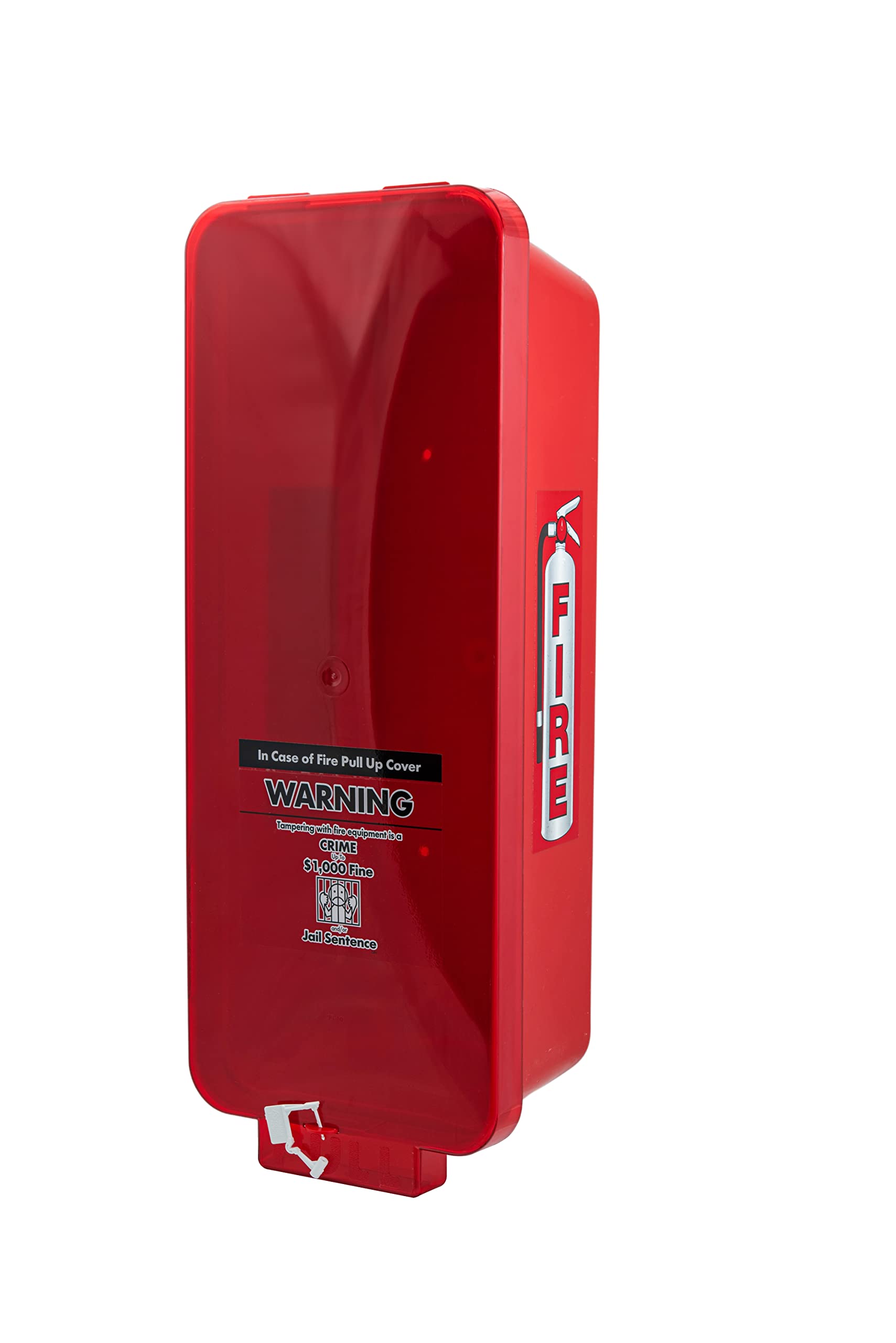 4 Pack Red Fire Extinguisher Cabinet - Wall Mounted with Clear Cover for 10 lb Extinguishers - Home & Outdoor Safety Storage