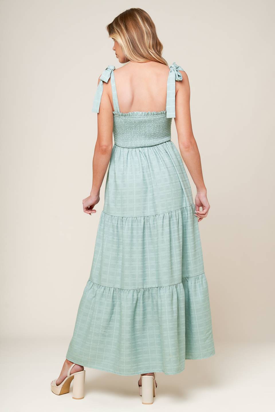 Elegant Dusty Teal Maxi Dress by Ocean Breezes | Flowy Beach Cover Up & Summer Evening Wear