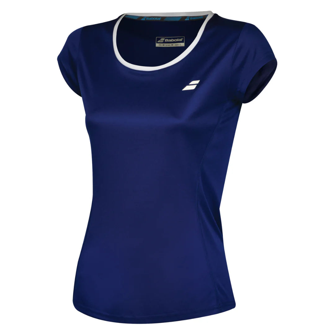 Babolat Girls Core Flag Club Tee - Comfortable Tennis Shirt for Kids in Estate Blue | Perfect for Junior Tennis Training & Matches