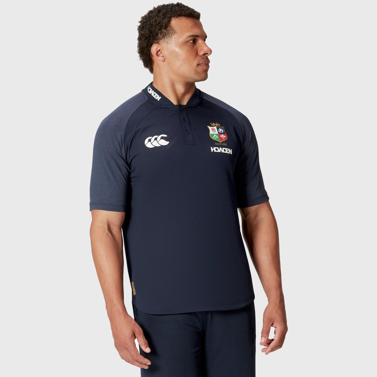 Canterbury British & Irish Lions Men's Performance Polyester Polo Shirt - Navy Blue Rugby Jersey for Training & Match Days