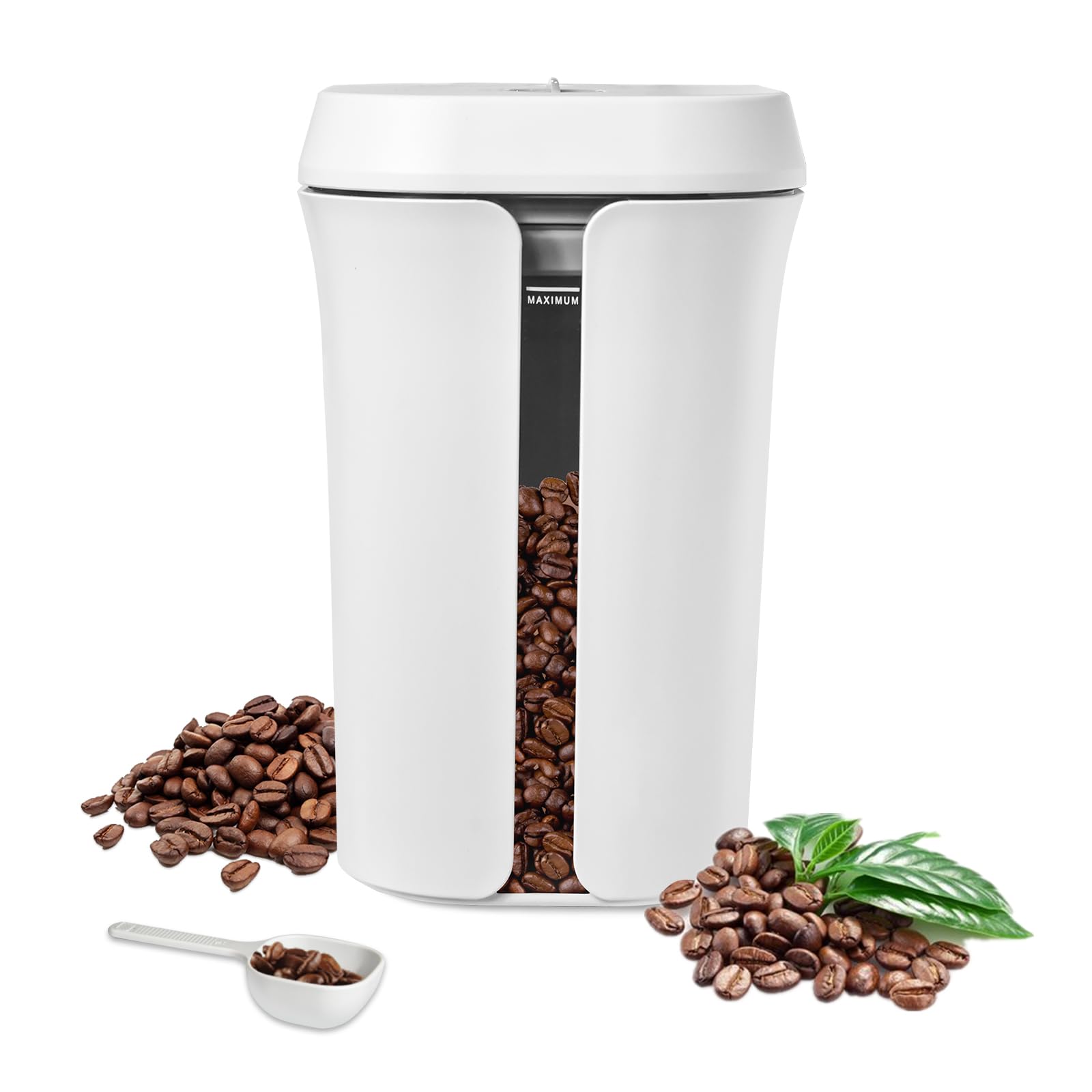 Automatic Vacuum Coffee Canister & Food Storage Container - 1L Capacity, One-Touch Button Operation for Coffee Beans & Dry Foods, Smart Vacuum Seal Technology to Preserve Freshness | Ideal for Kitchen, Pantry & Coffee Station Organization