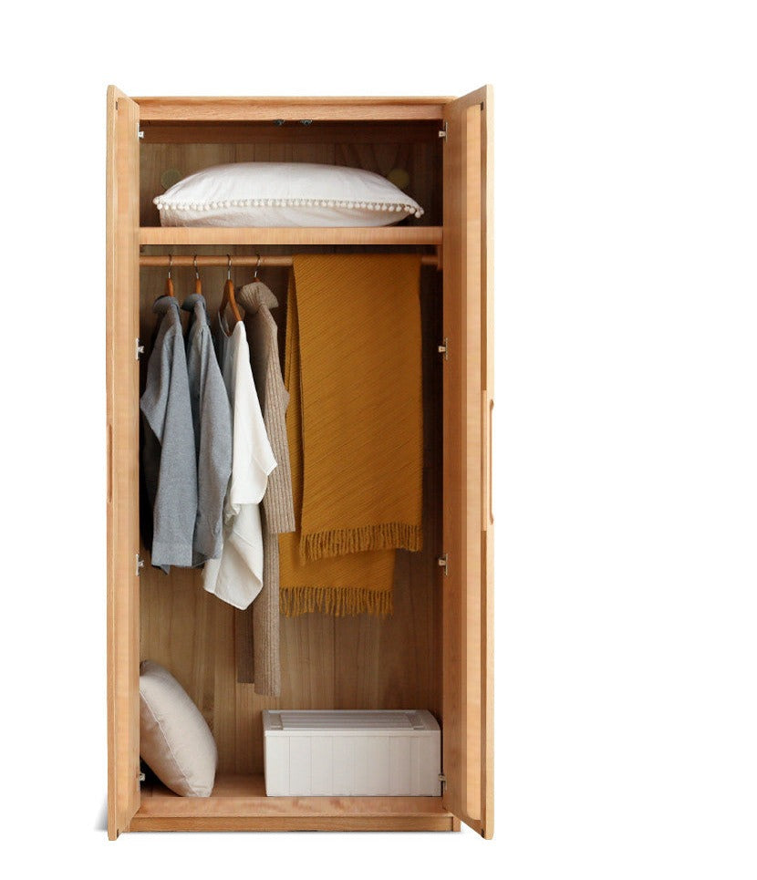 Solid Oak Wood Wardrobe - Spacious Storage for Bedroom, Closet & Home Organization | Durable & Stylish Furniture for Modern Living Spaces